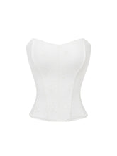 Jacquard Fishbone Strapless Sexy Swimsuit